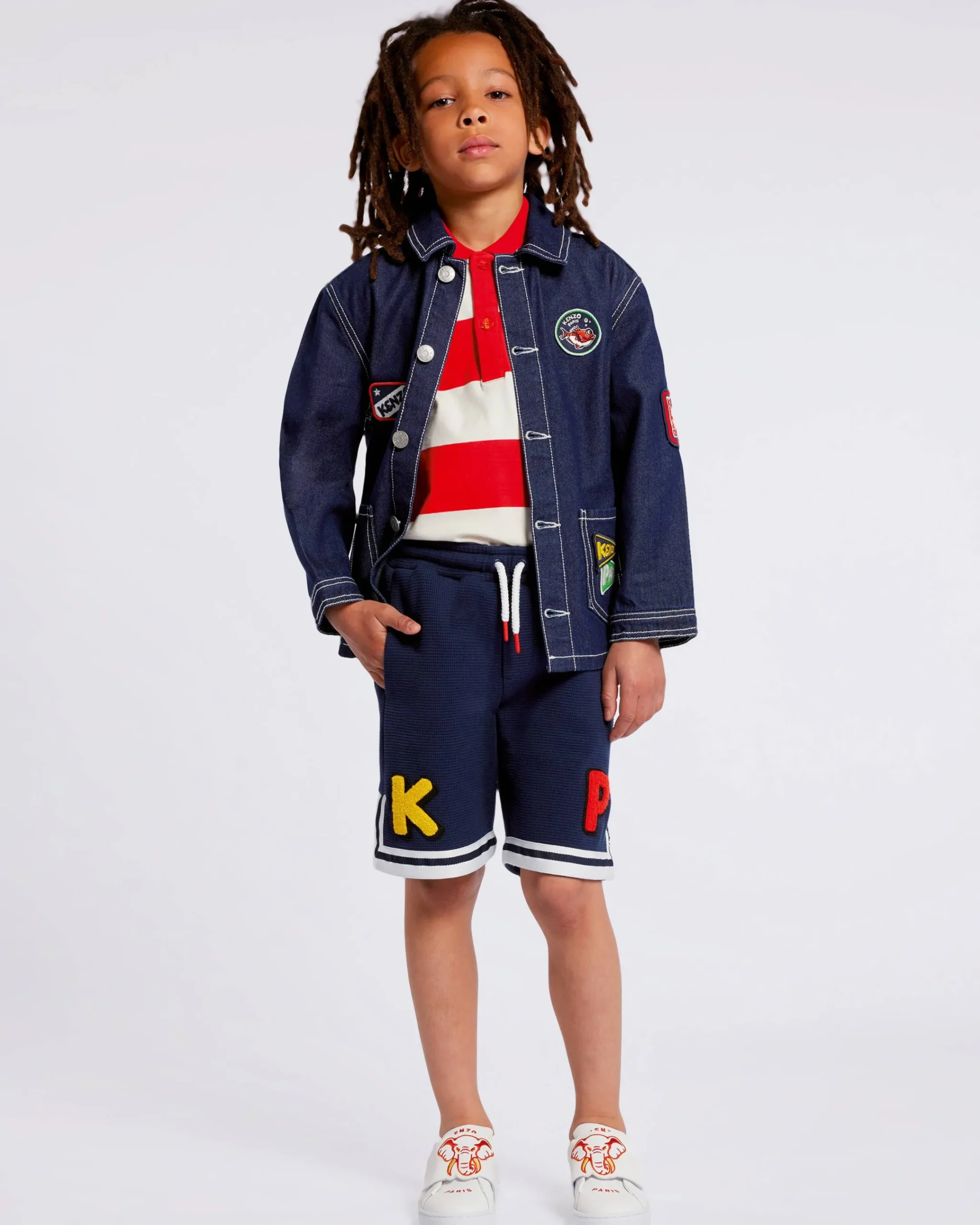 Fashion Bermudas nido de abeja bordadas 'Sailor' Niños Niños (3-12 años)