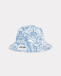 Shop Bob de lona de algod&oacute;n estampado 'Flower' Niños Niños (3-12 años)
