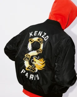 Cheap Bomber bordada 'Year of the Dragon' Hombre Chaquetas y Abrigos