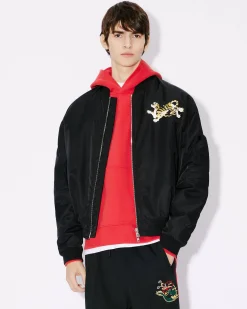 Cheap Bomber bordada 'Year of the Dragon' Hombre Chaquetas y Abrigos
