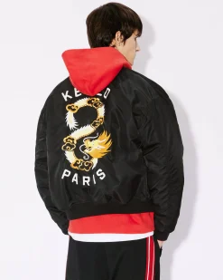 Cheap Bomber bordada 'Year of the Dragon' Hombre Chaquetas y Abrigos