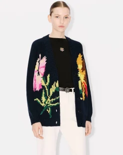 Outlet C&aacute;rdigan con bordado ' Drawn Flowers' Mujer Jerséis|Novedades