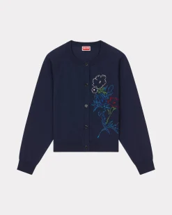 Sale Cárdigan con bordado ' Drawn Flowers' Mujer Jerséis|Novedades