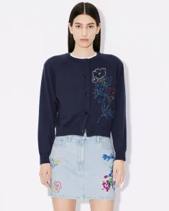 Sale C&aacute;rdigan con bordado ' Drawn Flowers' Mujer Jerséis|Novedades