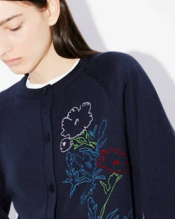 Sale C&aacute;rdigan con bordado ' Drawn Flowers' Mujer Jerséis|Novedades
