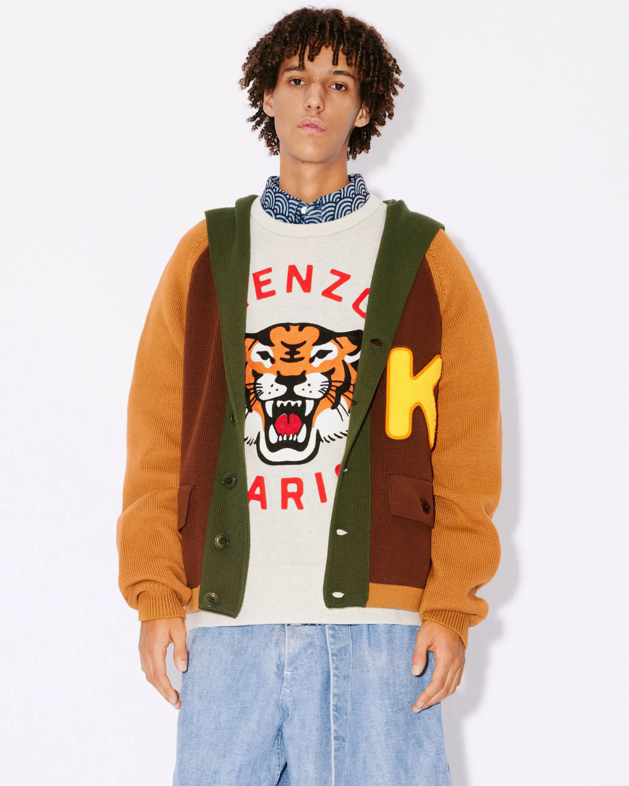 Online Cárdigan de colores con capucha Hombre Jerseis|Novedades