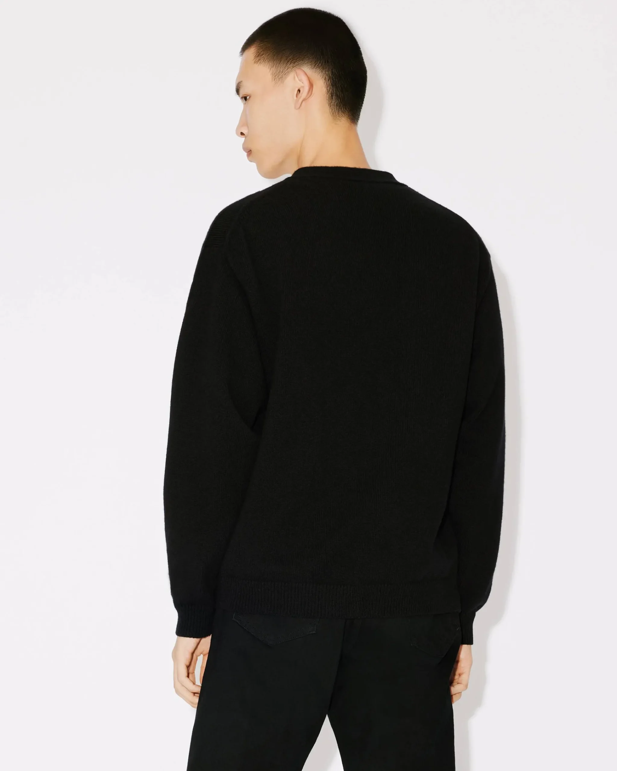 New Cárdigan de lana logo 'Boke Flower' bordado Hombre Jerseis