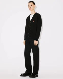 New Cárdigan de lana logo 'Boke Flower' bordado Hombre Jerseis