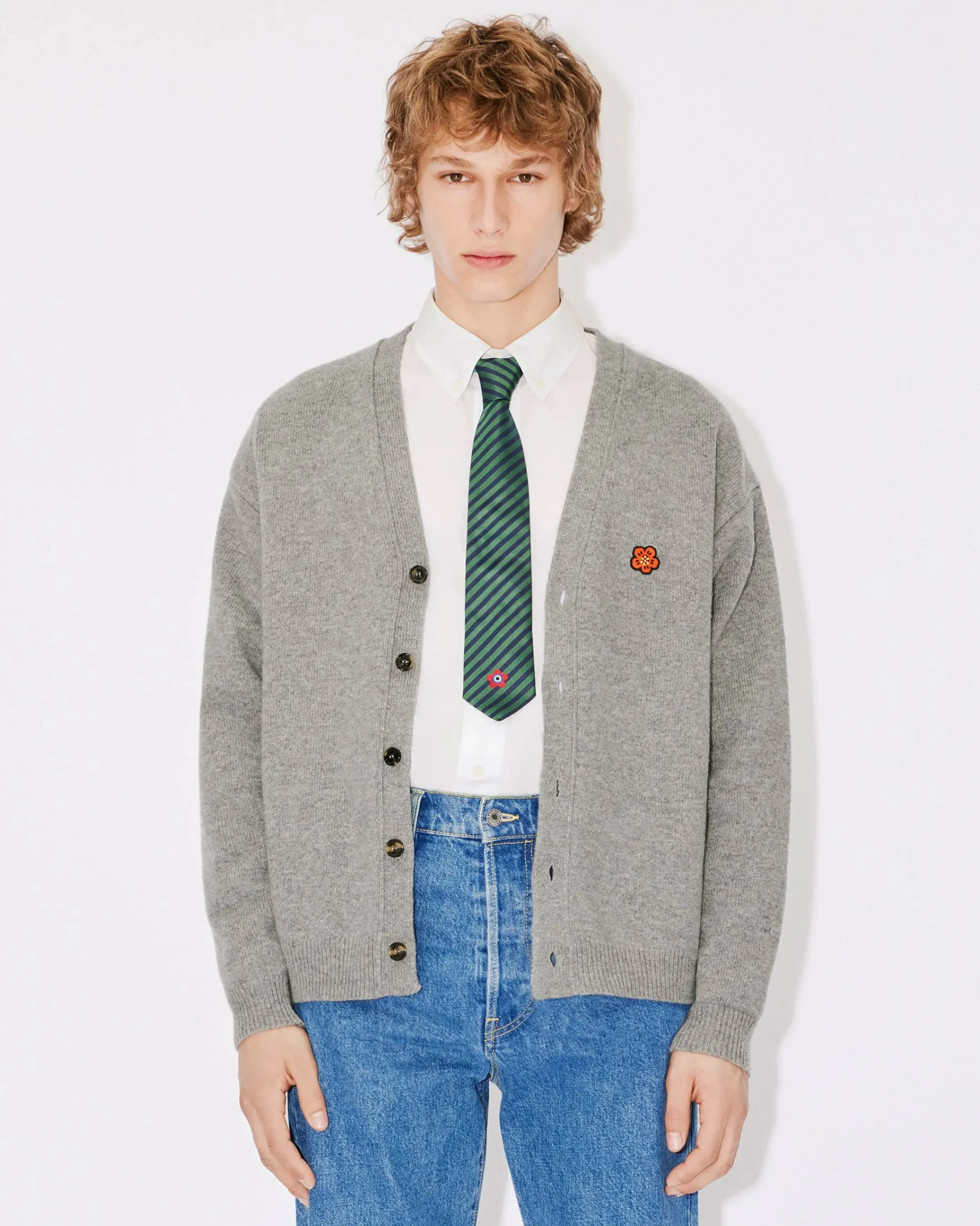 Cheap Cárdigan de lana logo 'Boke Flower' bordado Hombre Jerseis
