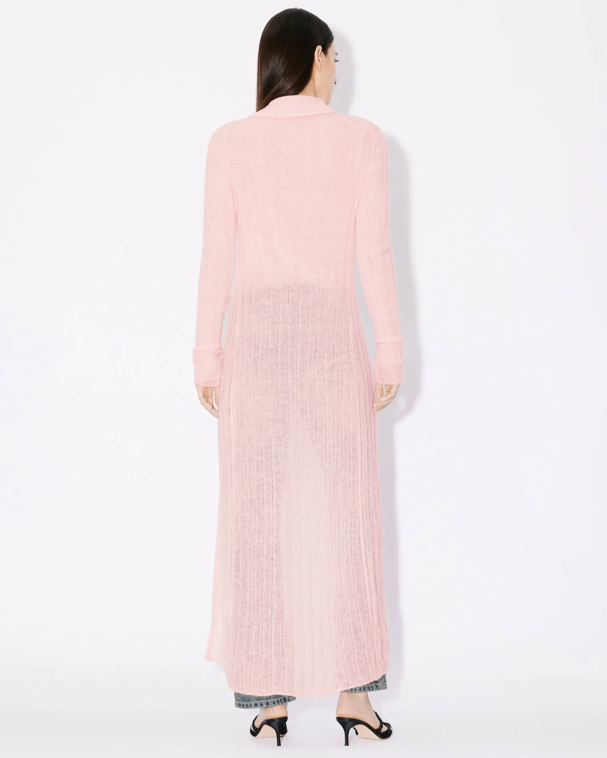 Flash Sale Cárdigan largo con efecto transparente Mujer Jerséis|Regalos