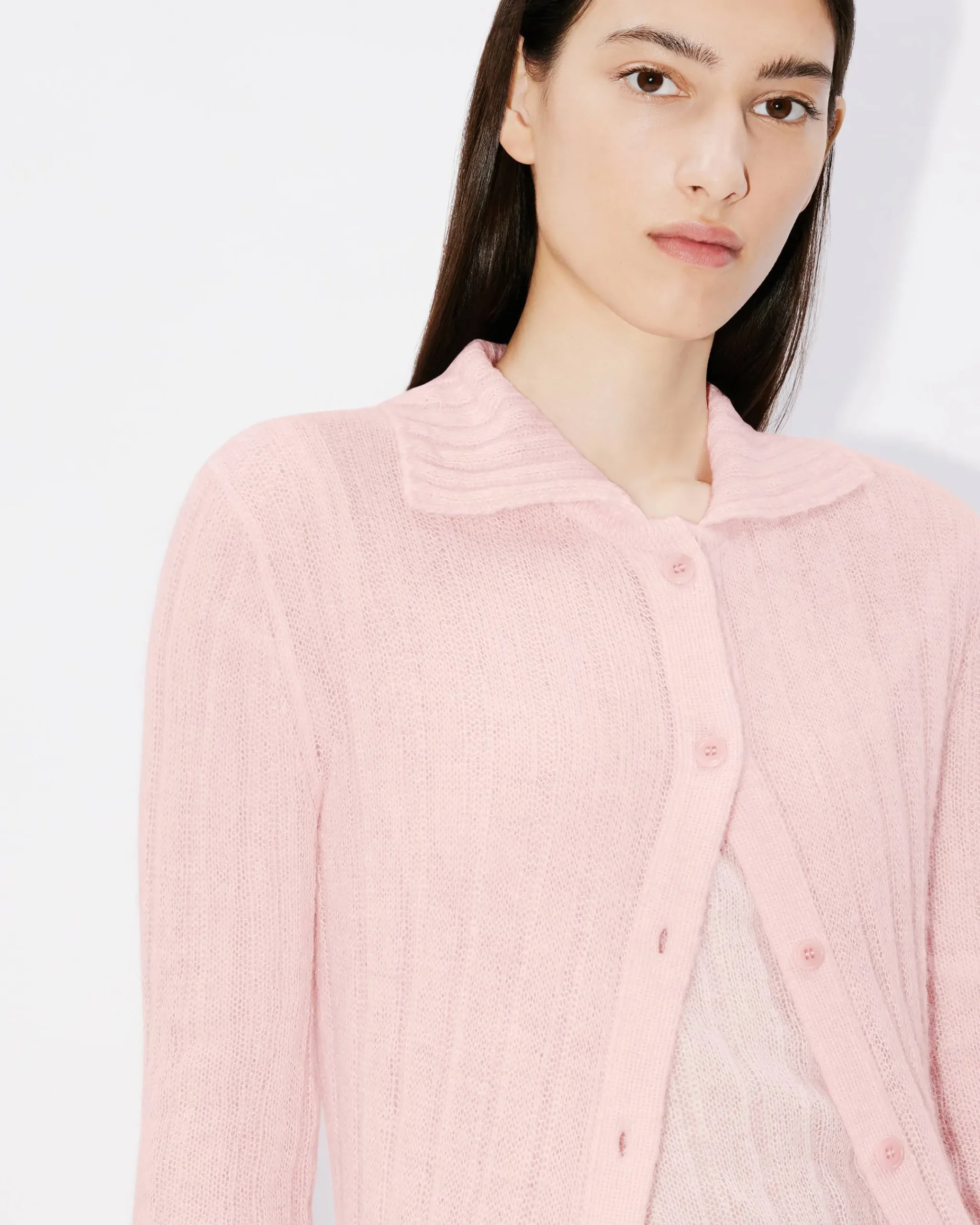 Flash Sale Cárdigan largo con efecto transparente Mujer Jerséis|Regalos