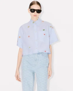 Hot Camisa cropped ' Fruit Stickers' Mujer Camisas y Tops|Novedades