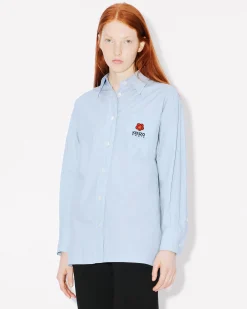 Fashion Camisa oversize con bordado 'Boke Flower' Mujer Camisas y Tops|Boke Flower
