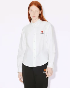 Online Camisa slim logo 'Boke Flower Crest' Mujer Tailoring|Camisas y Tops