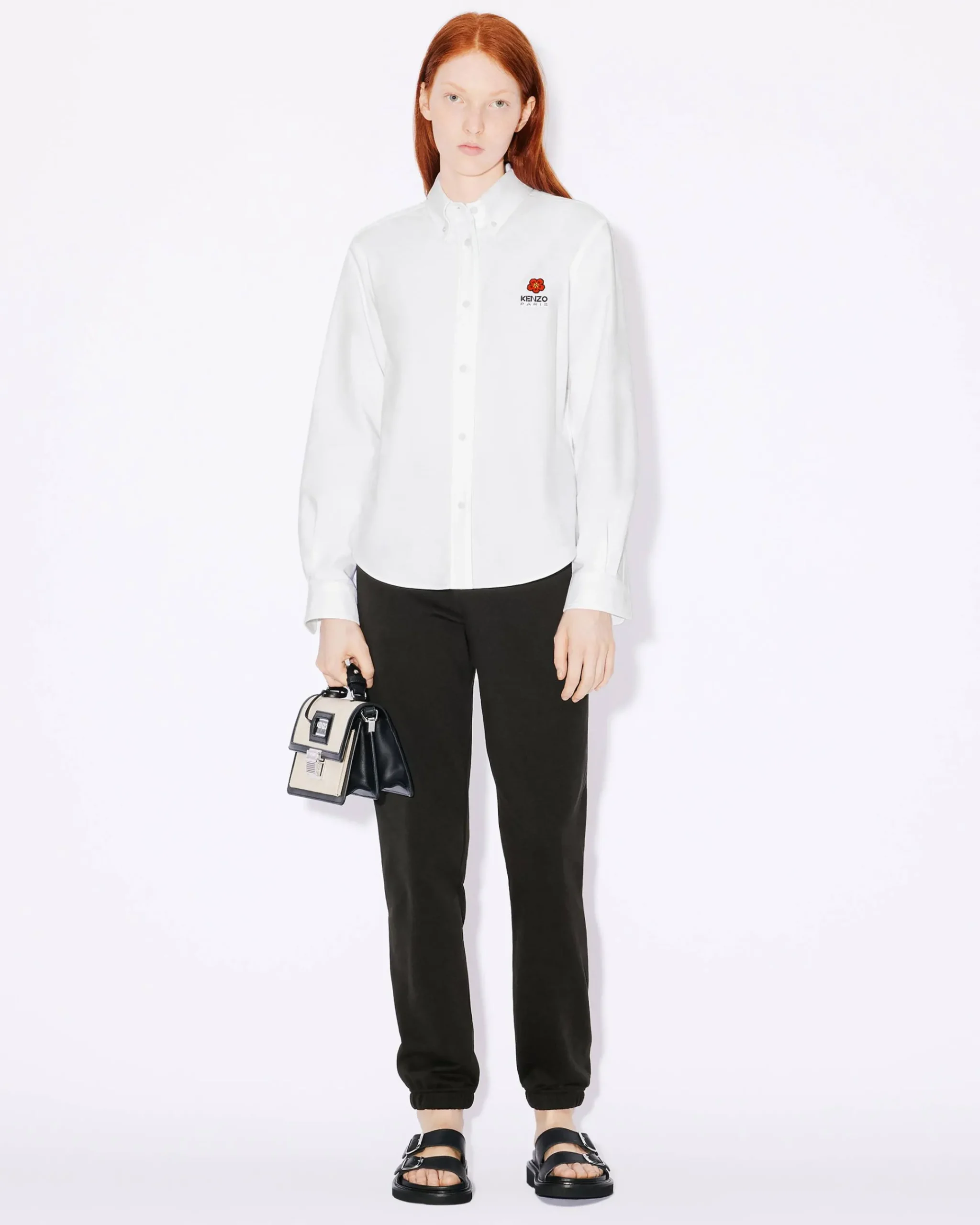 Online Camisa slim logo 'Boke Flower Crest' Mujer Tailoring|Camisas y Tops