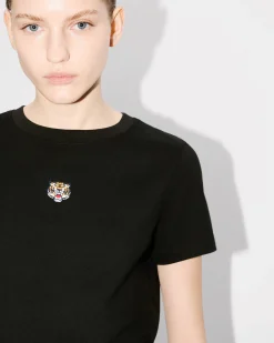 Flash Sale Camiseta cl&aacute;sica bordada 'Lucky Tiger Crest' Mujer Camisetas y Polos|Novedades