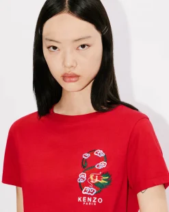 Online Camiseta cl&aacute;sica con parche 'Year of the Dragon' bordado Mujer Camisetas y Polos