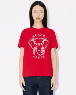Clearance Camiseta holgada con bordado ' Elephant' Mujer Camisetas y Polos