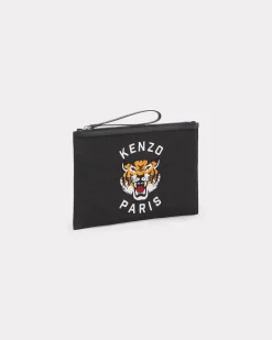 Outlet Cartera de mano grande ' Varsity' bordada de nailon Mujer/Hombre Carteras y Marroquinería|Lucky Tiger