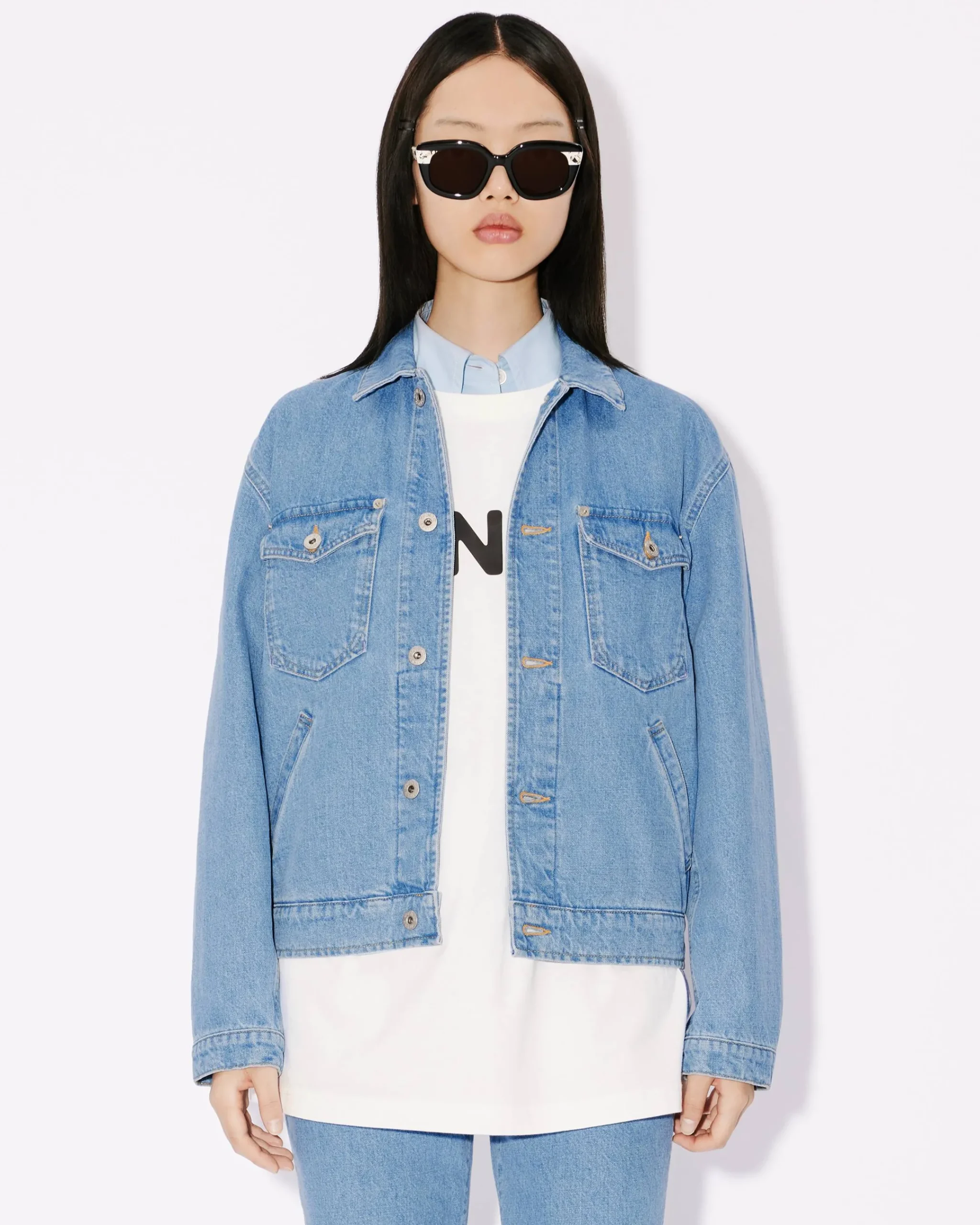 Online Cazadora Trucker con bordado 'Year of the Dragon' Mujer Denim|Chaquetas y Abrigos