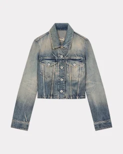 Sale Cazadora Trucker de tejido denim japonés Mujer Denim|Chaquetas y Abrigos