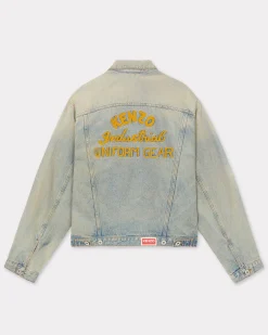 Hot Cazadora Trucker vaquera ' Drawn Varsity' Hombre Denim|Chaquetas y Abrigos