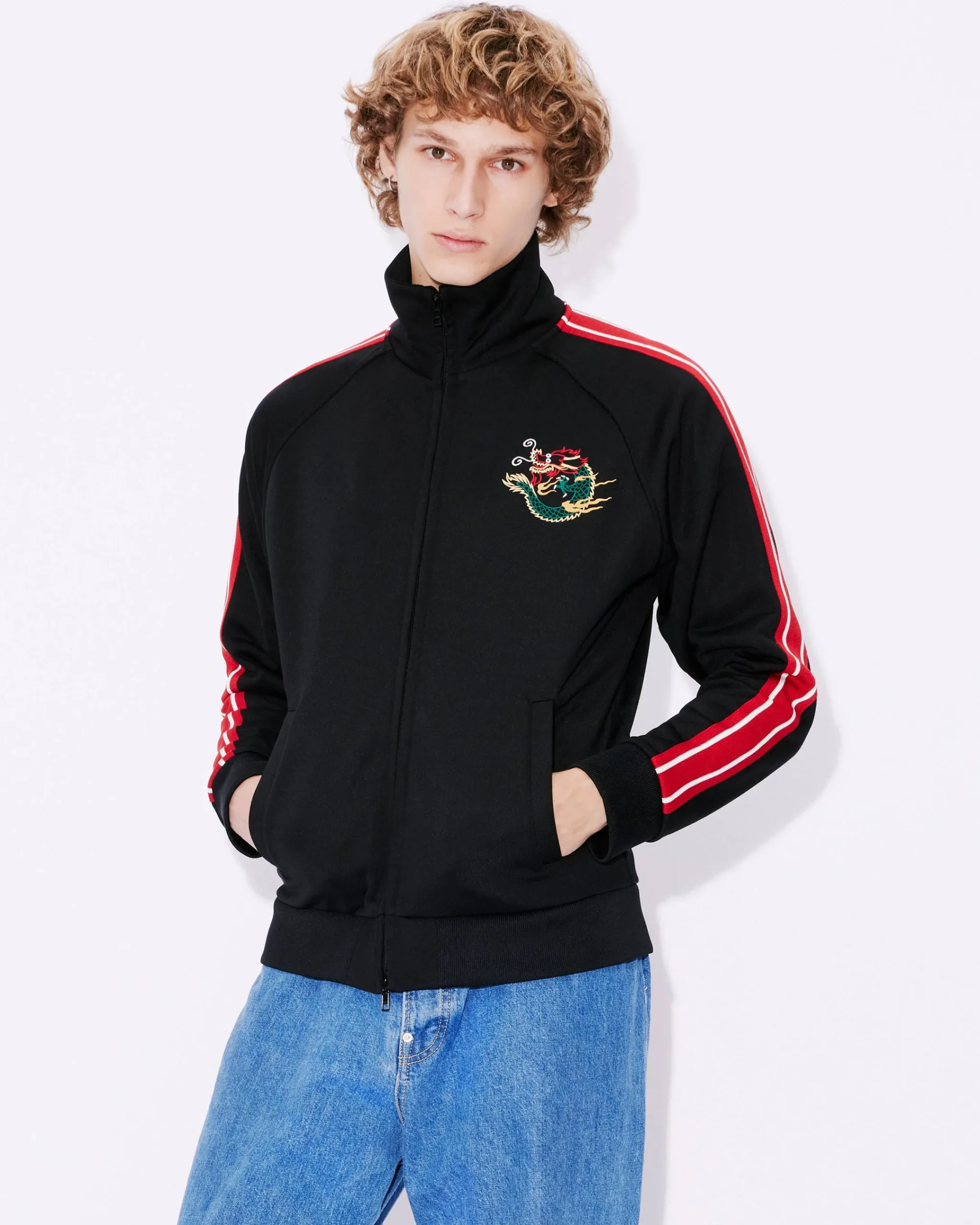 Outlet Chaqueta de chándal bordada 'Year of the Dragon' Hombre Sudaderas y Hoodies