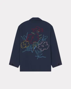 Online Chaqueta de estilo worker bordada ' Drawn Flowers' Mujer Tailoring|Chaquetas y Abrigos