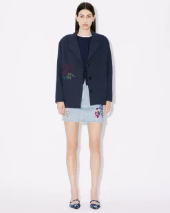 Online Chaqueta de estilo worker bordada ' Drawn Flowers' Mujer Tailoring|Chaquetas y Abrigos
