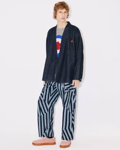 Cheap Chaqueta kimono vaquera logo 'Boke Flower' bordado Hombre Chaquetas y Abrigos