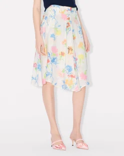 Store Falda plisada ' Drawn Flowers' Mujer Vestidos y Faldas|Novedades