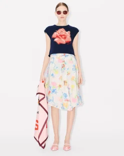 Store Falda plisada ' Drawn Flowers' Mujer Vestidos y Faldas|Novedades
