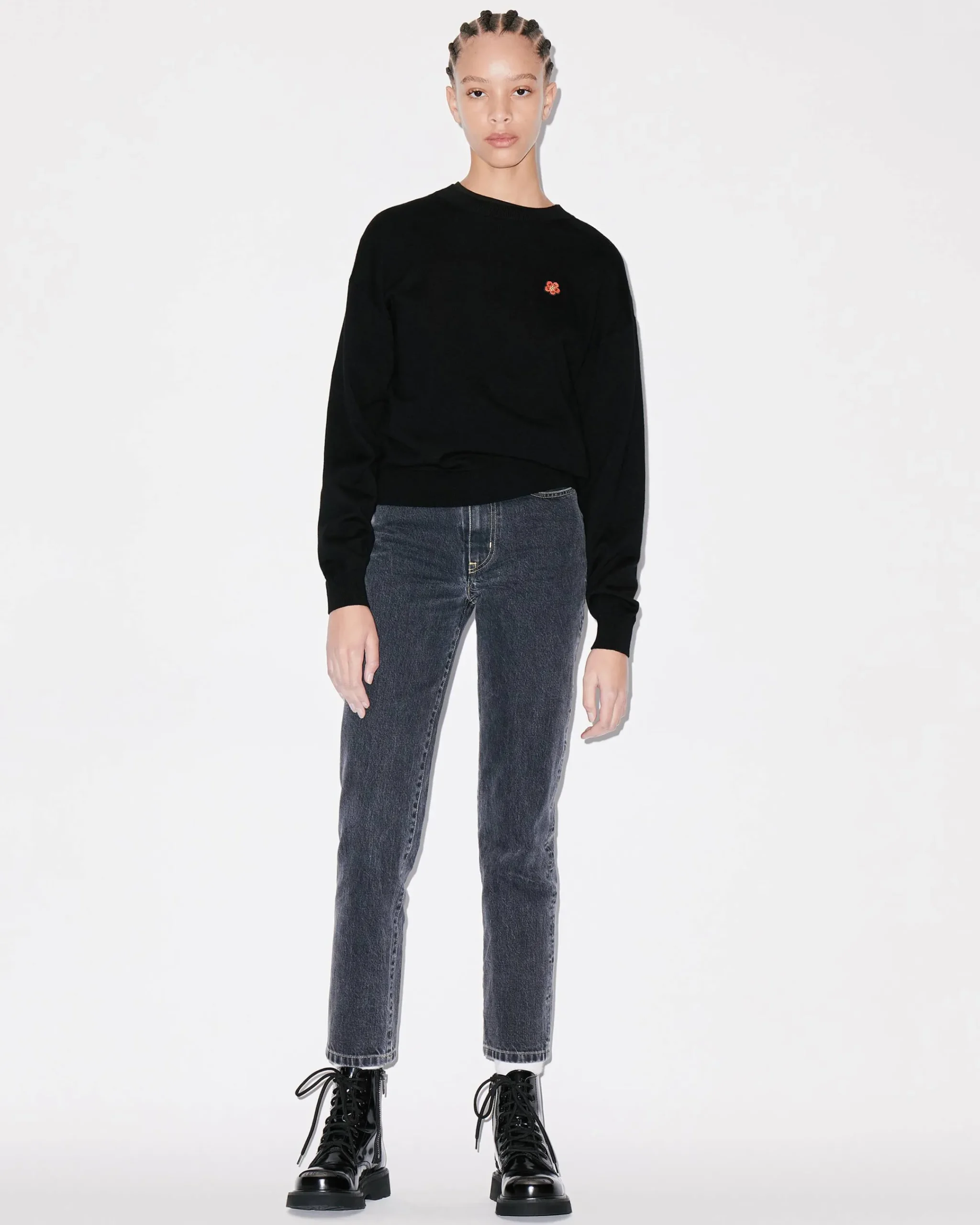Best Jersey de lana logo 'Boke Flower Crest' Mujer Jerséis|Boke Flower