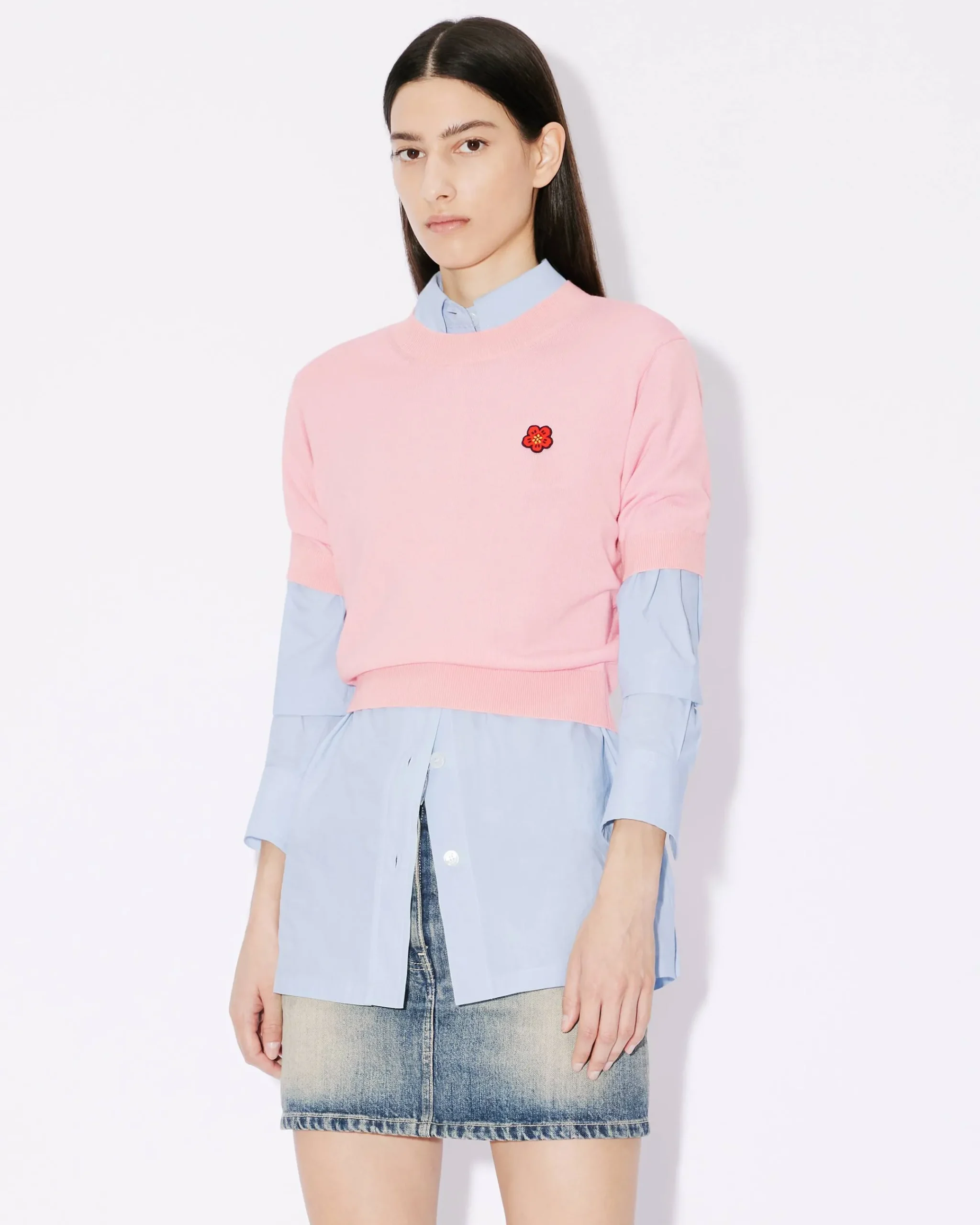 Sale Jersey de manga corta con parche 'Boke Flower' bordado Mujer Jerséis|Boke Flower