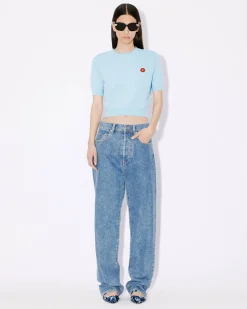 Online Jersey de manga corta con parche 'Boke Flower' bordado Mujer Jerséis|Boke Flower