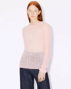 Cheap Jersey de punto semitransparente Mujer Camisas y Tops|Jerséis