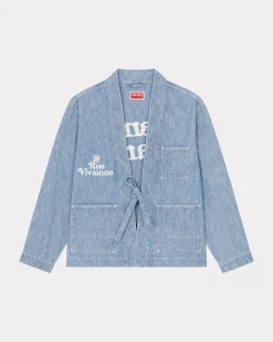 Cheap Kimono con bordado ' by Verdy' Hombre Denim|Chaquetas y Abrigos