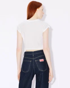 Hot Minicamiseta con parche 'Boke Flower Crest' bordado Mujer Camisetas y Polos|Boke Flower