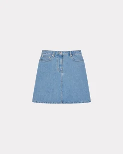 Fashion Minifalda de tejido denim japonés con bordado 'Year of the Dragon' Mujer Denim|Vestidos y Faldas