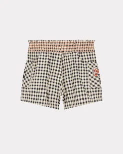 Shop Pantal&oacute;n corto bordado 'Flower' Niñas (3-12 años)