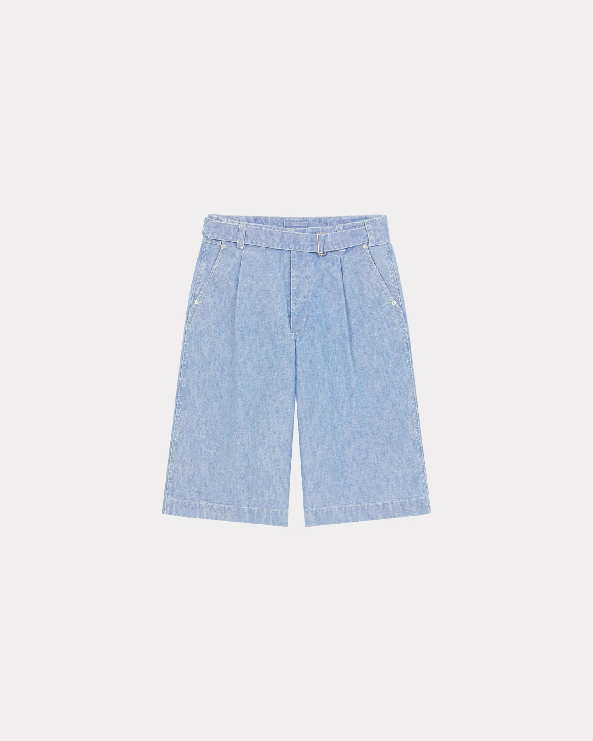 Shop Pantalón corto vaquero de estilo militar Hombre Denim|Pantalones