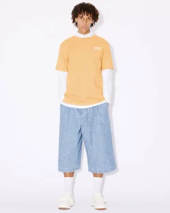 Shop Pantalón corto vaquero de estilo militar Hombre Denim|Pantalones