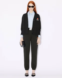 New Pantal&oacute;n de ch&aacute;ndal con parche 'Boke Flower' bordado Mujer Pantalones y Shorts|Boke Flower