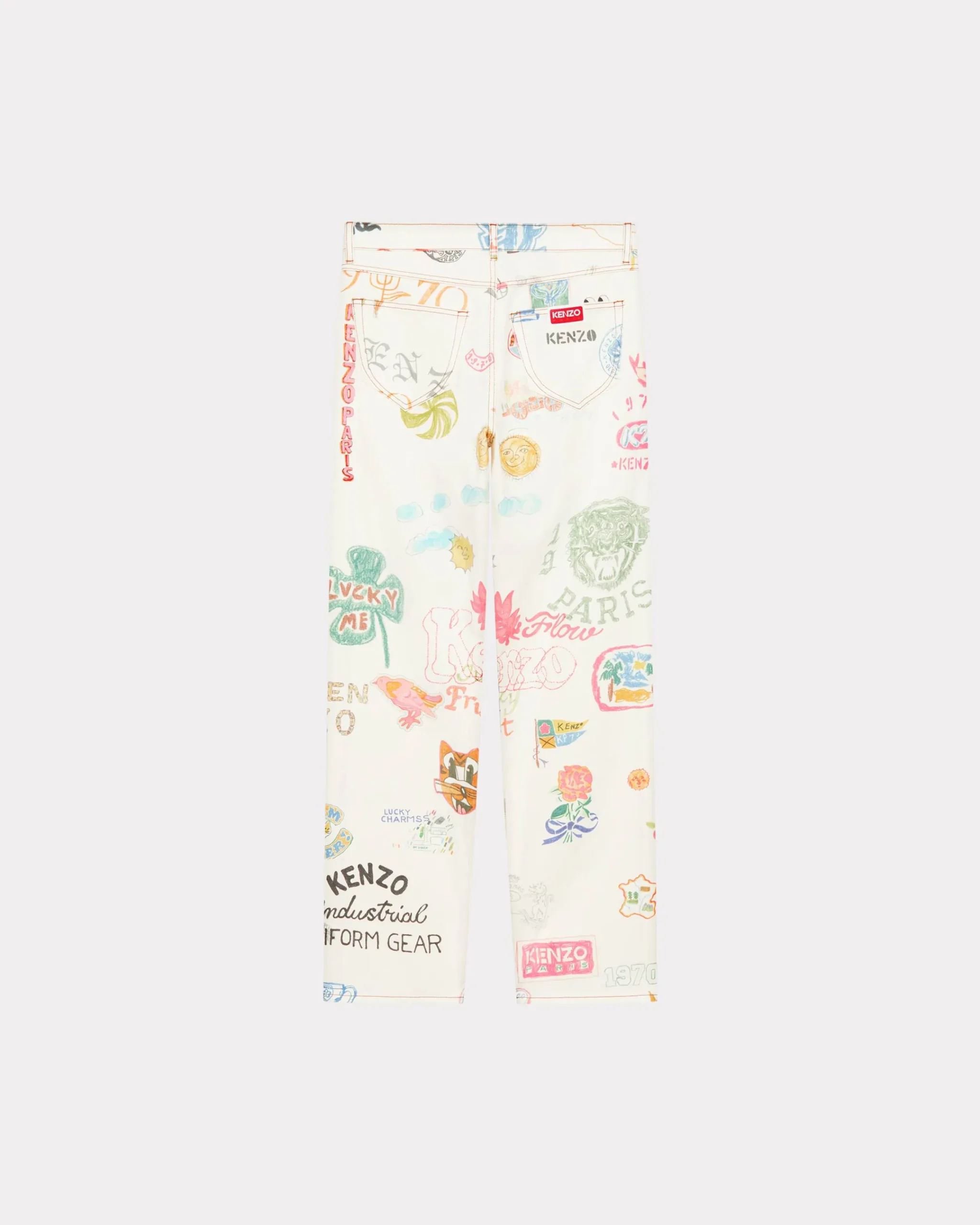 Hot Pantalón recto Asagao ' Drawn Varsity' Hombre Denim|Pantalones