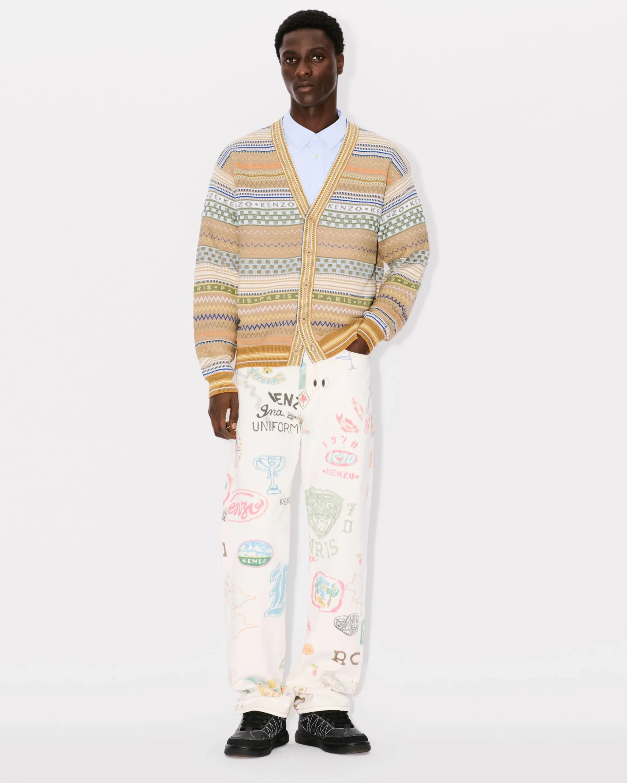 Hot Pantalón recto Asagao ' Drawn Varsity' Hombre Denim|Pantalones