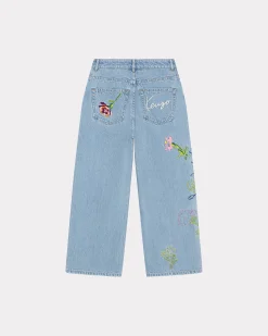 Discount Pantal&oacute;n vaquero cropped Sumire bordado ' Drawn Flowers' Mujer Denim|Pantalones y Shorts