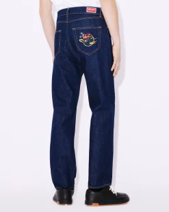 Sale Pantal&oacute;n vaquero cropped de corte recto ASAGAO 'Year of the Dragon' Mujer/Hombre Denim|Pantalones