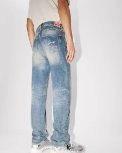 Hot Pantal&oacute;n vaquero recto Asagao ' Creations' Hombre Denim|Pantalones
