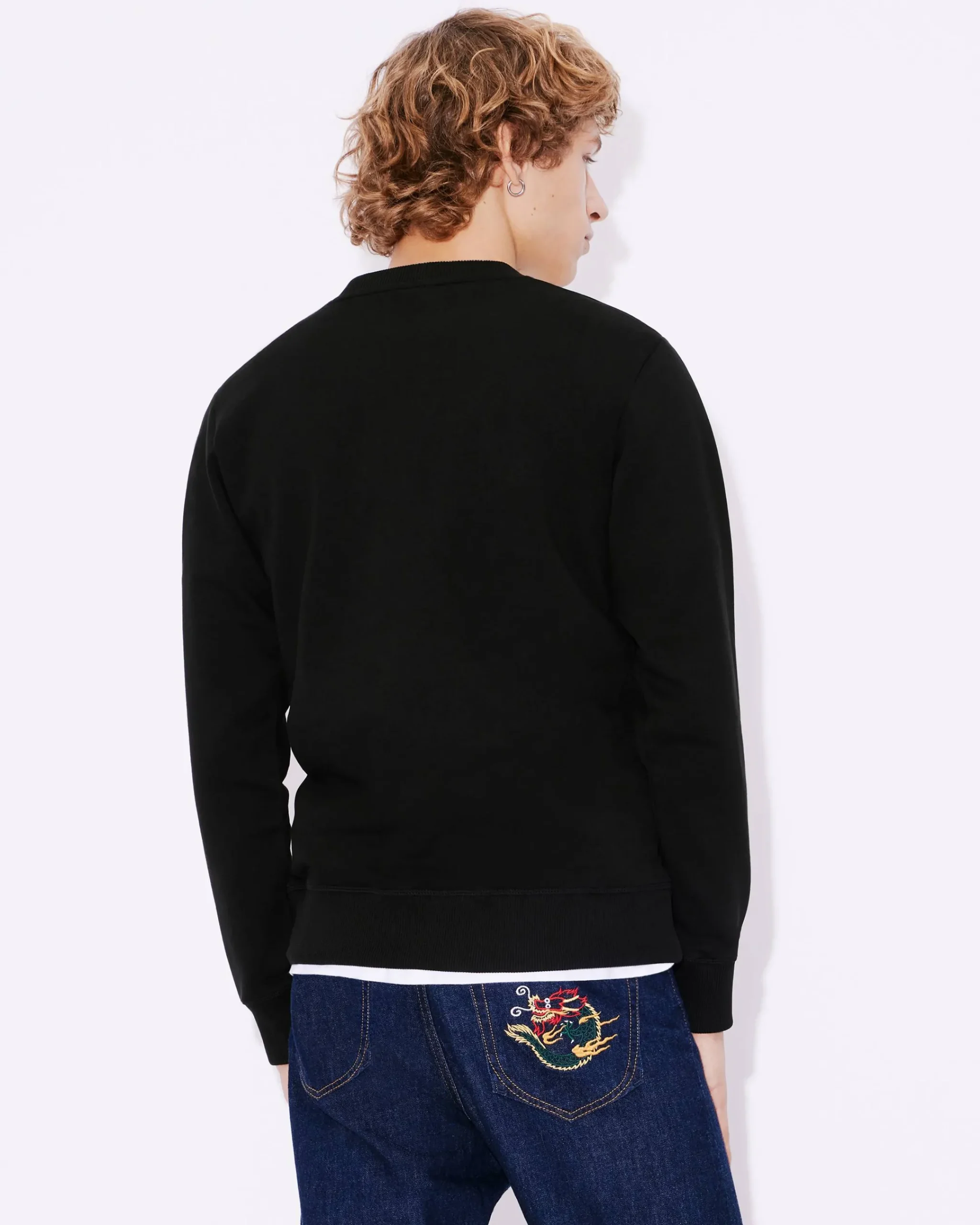 Cheap Sudadera ajustada bordada 'Year of the Dragon' Hombre Sudaderas y Hoodies