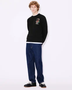 Cheap Sudadera ajustada bordada 'Year of the Dragon' Hombre Sudaderas y Hoodies